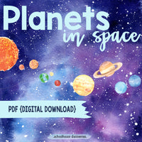 Planets in Space {PDF DIGITAL DOWNLOAD}